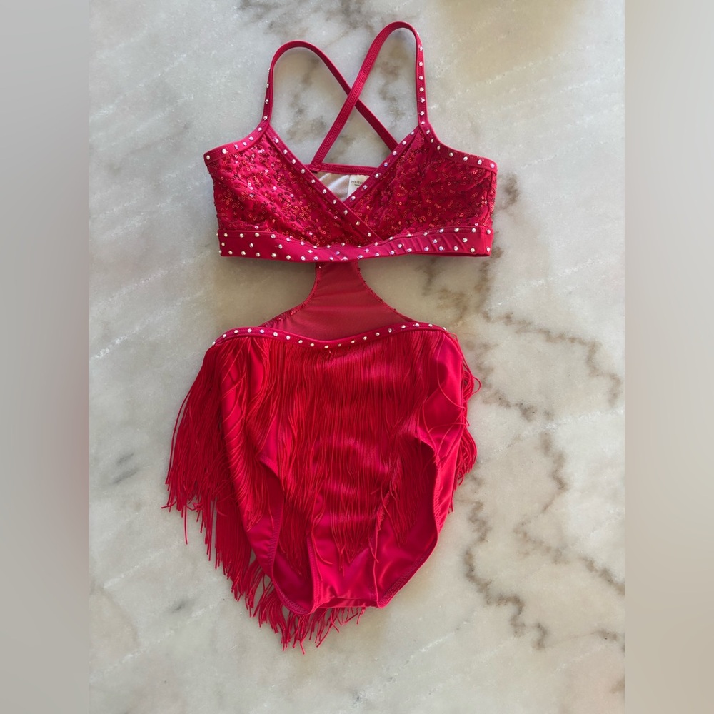 Weissman Red Fringe One Peice